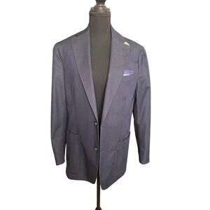 Cremieux Navy Blue Blazer Mens 38 M tailored sport coat classic 2 Button